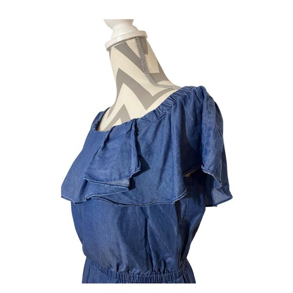 H by Halston off shoulder denim Dress size S - Picture 5 of 9